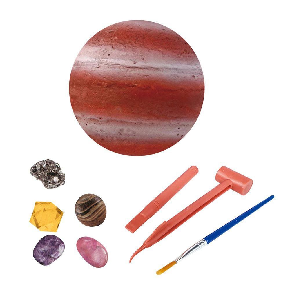 Pedra de Escavação Arqueológica Infantil Os Oito Planetas do Sistema Solar Brinquedo de Aventura