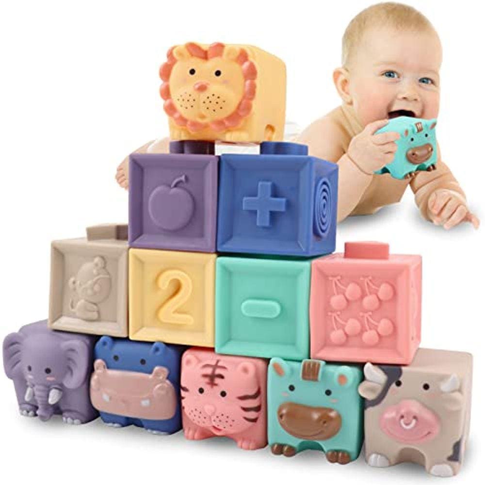 Blocos do bebê 12 Pcs-brinquedos do bebê para a criança bebê menina menino 0-3