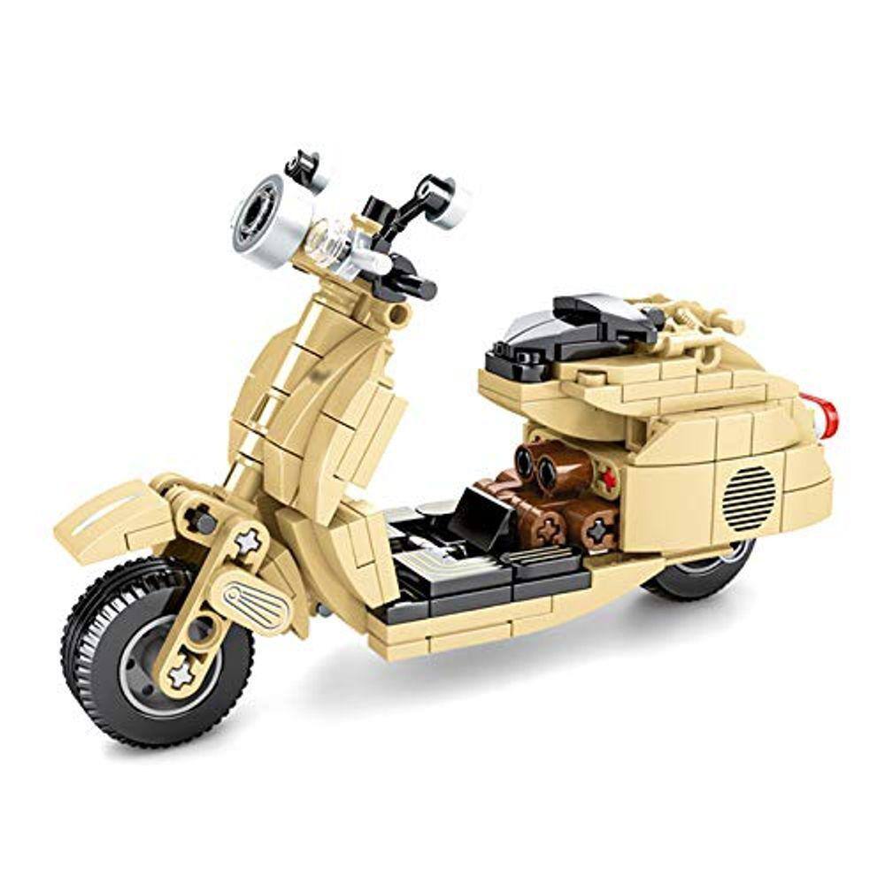 DEJUN Brinquedo Blocos de Construção Conjuntos, Mini Ovelha Motorcyc