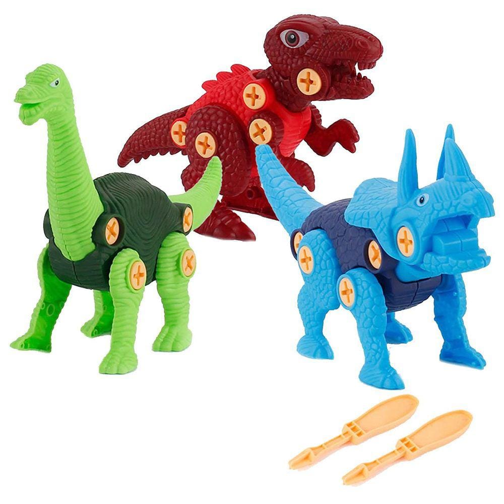 Dinossauros DIY desmontam brinquedos infantis Kit de blocos de construção de quebra-cabeça de chave de fenda