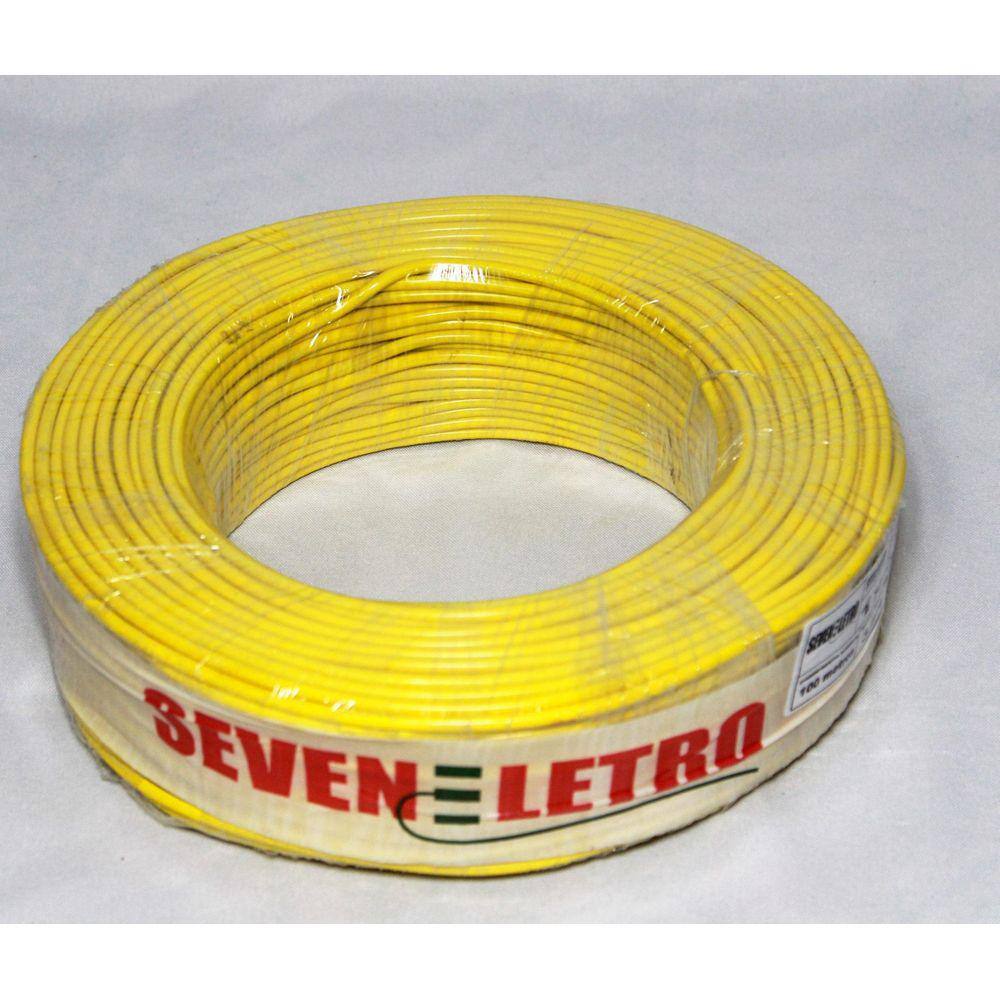Cabo Flexível 4mm Amarelo - 100m | Tensão 750v