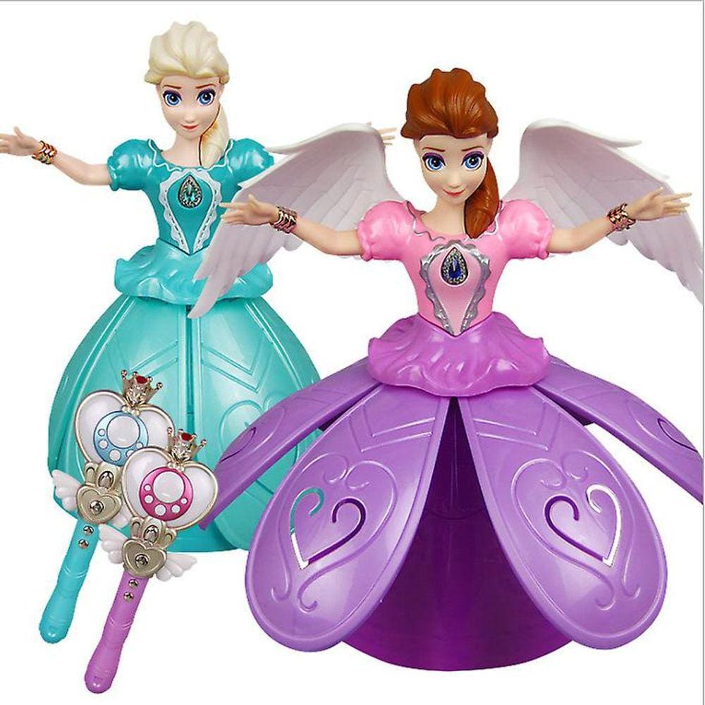 Controle remoto infravermelho infantil Deslumbrante Princesa Boneca, Dançando e Cantando Boneca (Azul)