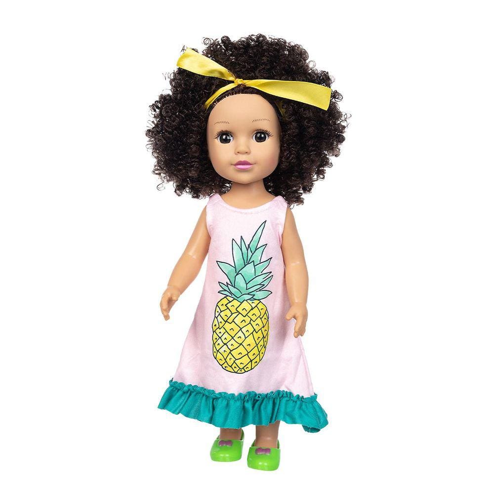 Cabelo encaracolado Boneca Bonita Simulação Boneca Boneca de Cabelo Encaracolado Bonito Brinquedo