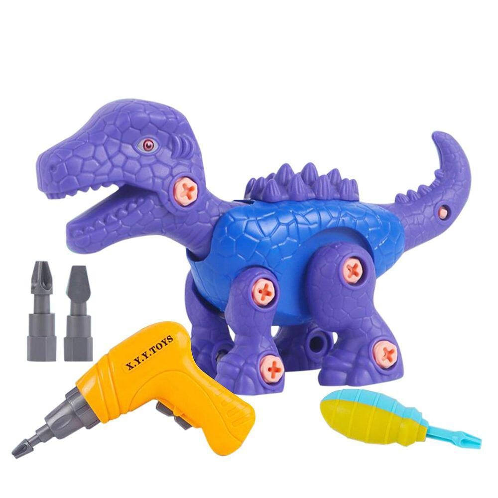Conjunto de brinquedos de dinossauro para crianças com furadeira elétrica para construção