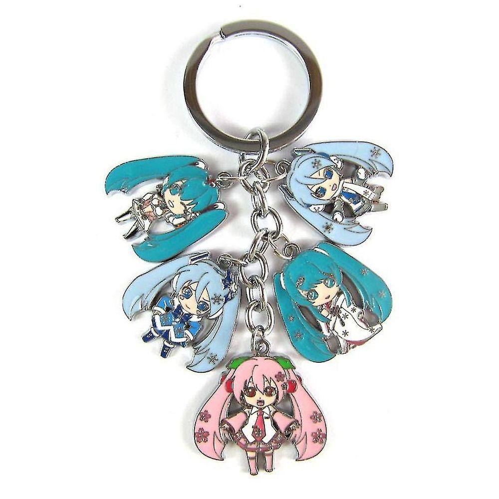 Hatsune Miku Snow Hatsune Color Metal Doll Keychain Key Ring