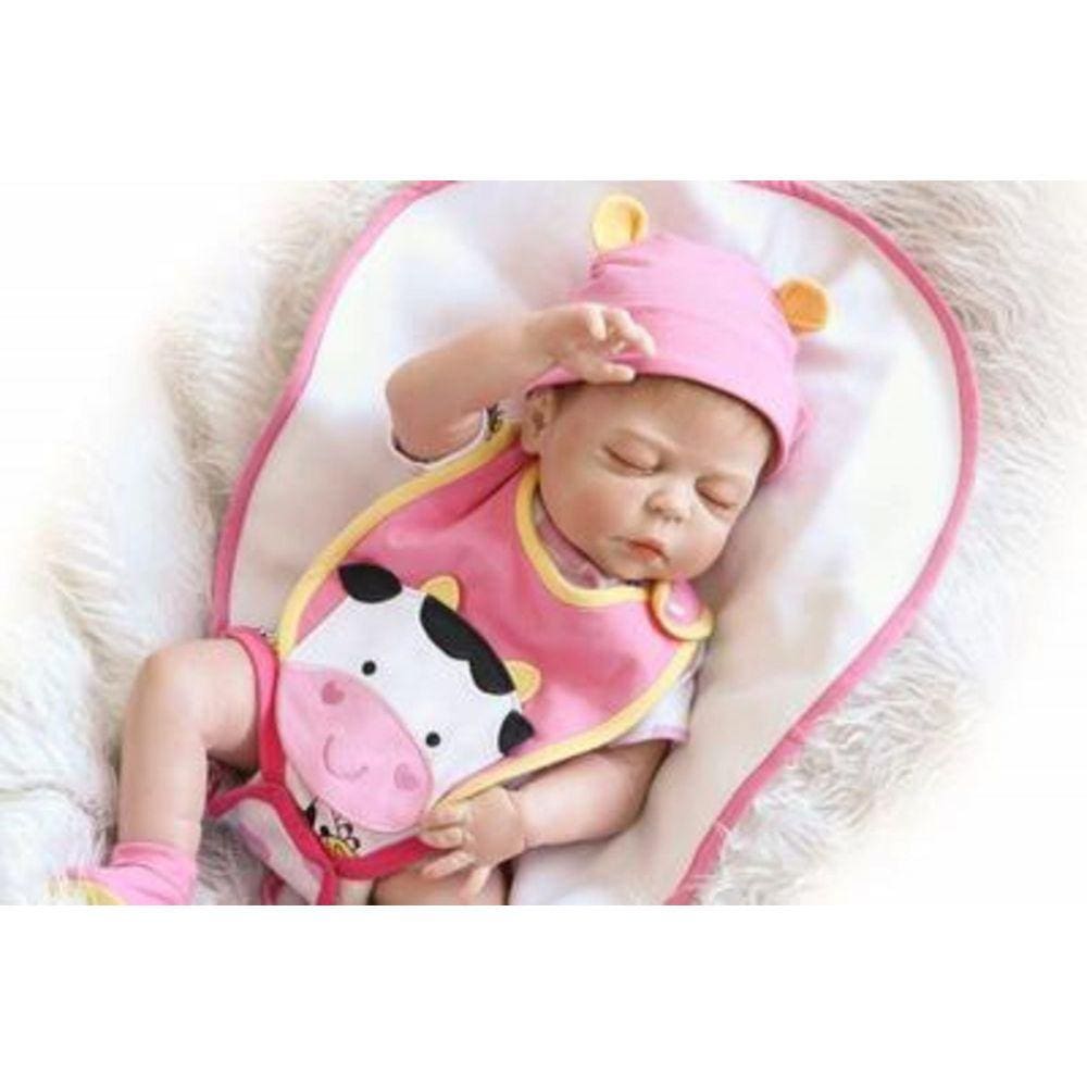 Renasce as bonecas Docka Mjukt Silikon 57cm Lifelike Newborn Doll Girl presente