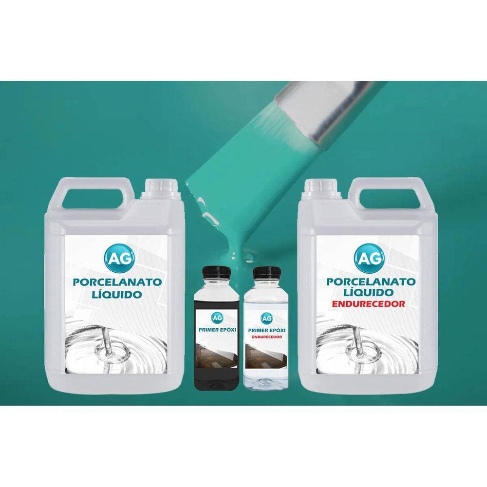 Kit Porcelanato Líquido + Primer e Resina Epóxi 16-24h