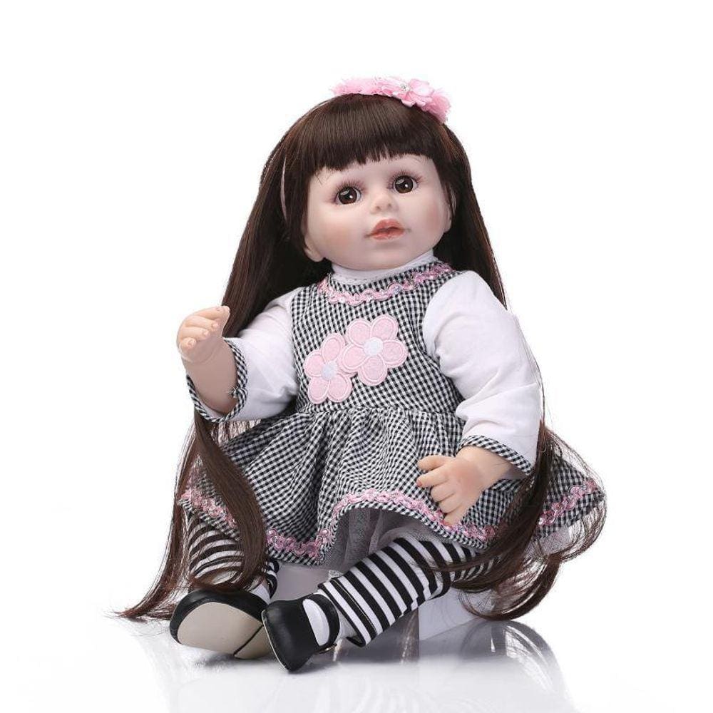 Bonecas renascidas Docka Mjukt Silikon 22 \"/ 55cm Presente de boneca recém-nascida realista