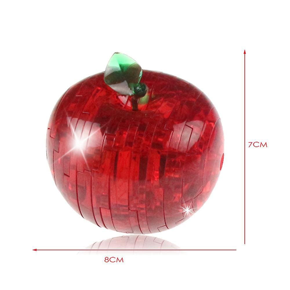 3d cristal quebra-cabeça bonito fruta modelo diy gadget blocos construção brinquedo presente rd