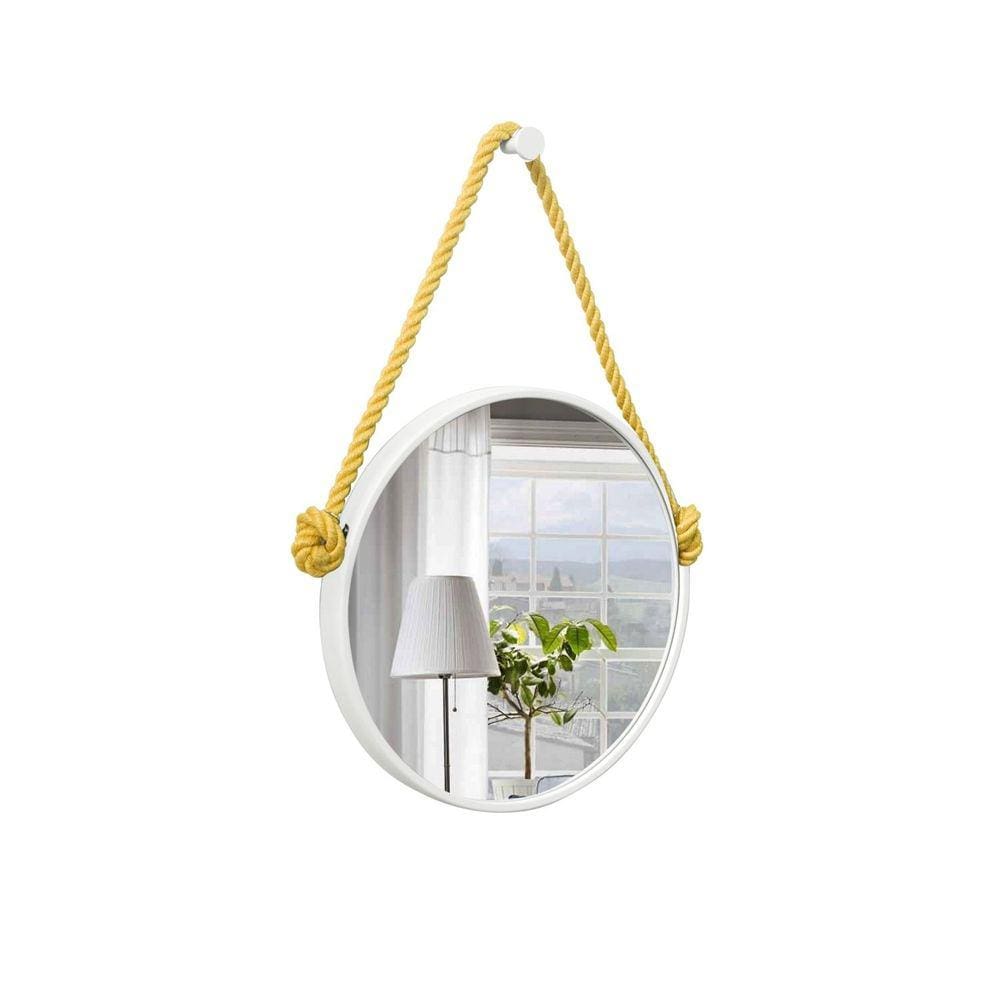 Espelho Decorativo Adnet Alça Sisal 50 cm Redondo