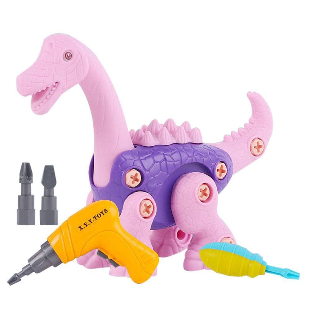 Conjunto de brinquedos de dinossauro para crianças com furadeira elétrica para construção