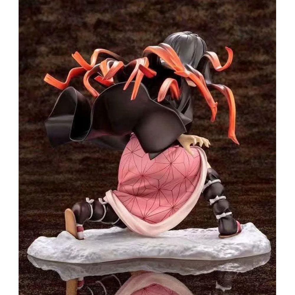 Anime 15CM Demon Slayer Kimetsu no Yaiba figure Kamado Tanjirou Action Figure Agatsuma Zenitsu Nezuko Warrior PVC Model Toys| Figuras de Ação