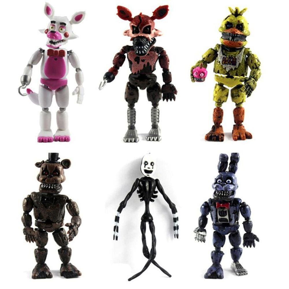 6pcs Cinco Noites No Brinquedo de Figuras Leves de Freddy