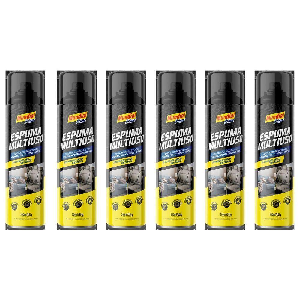 Espuma Multiuso Mundial Prime 300ml - Limpeza a Seco