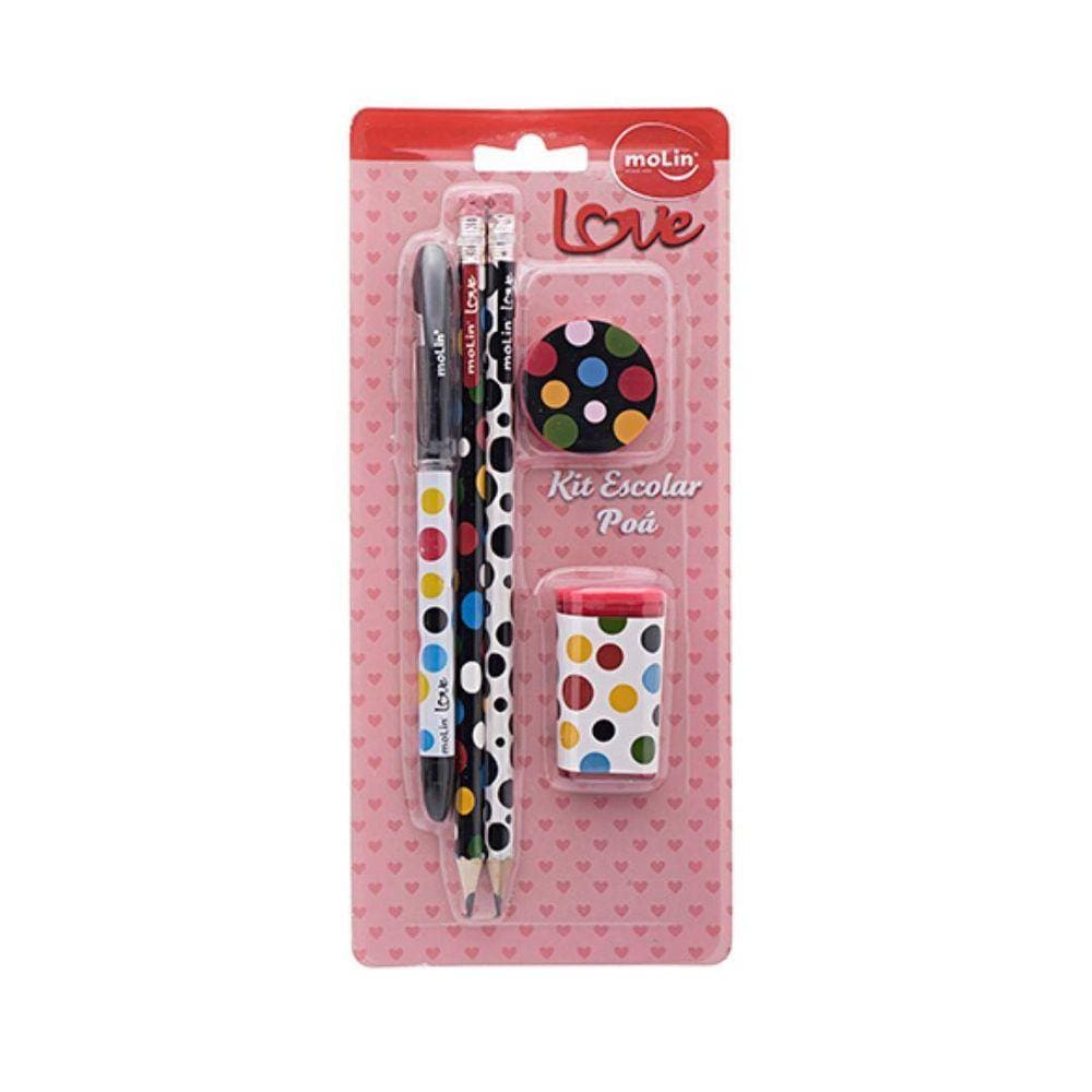 Kit Escolar Molin Love Poá - 4 itens essenciais