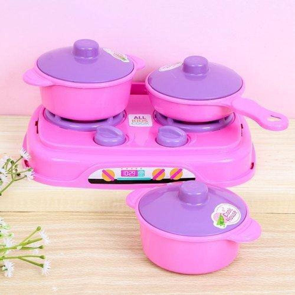 Cozinha Infantil Menina Fogão + Panelas Play Cooker