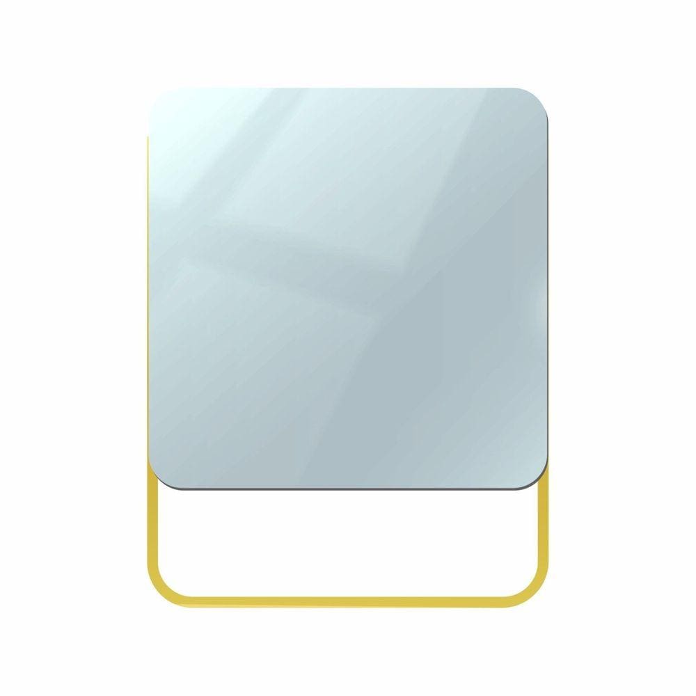 Espelho Funcional 70x50cm Quadrado Pratic Square Dourado