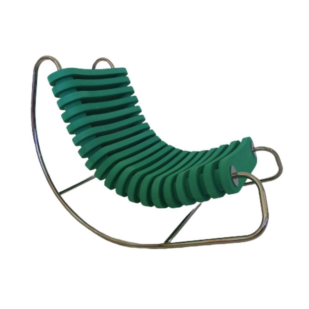 Cadeira de Balanço Base Inox Anelídeos Verde