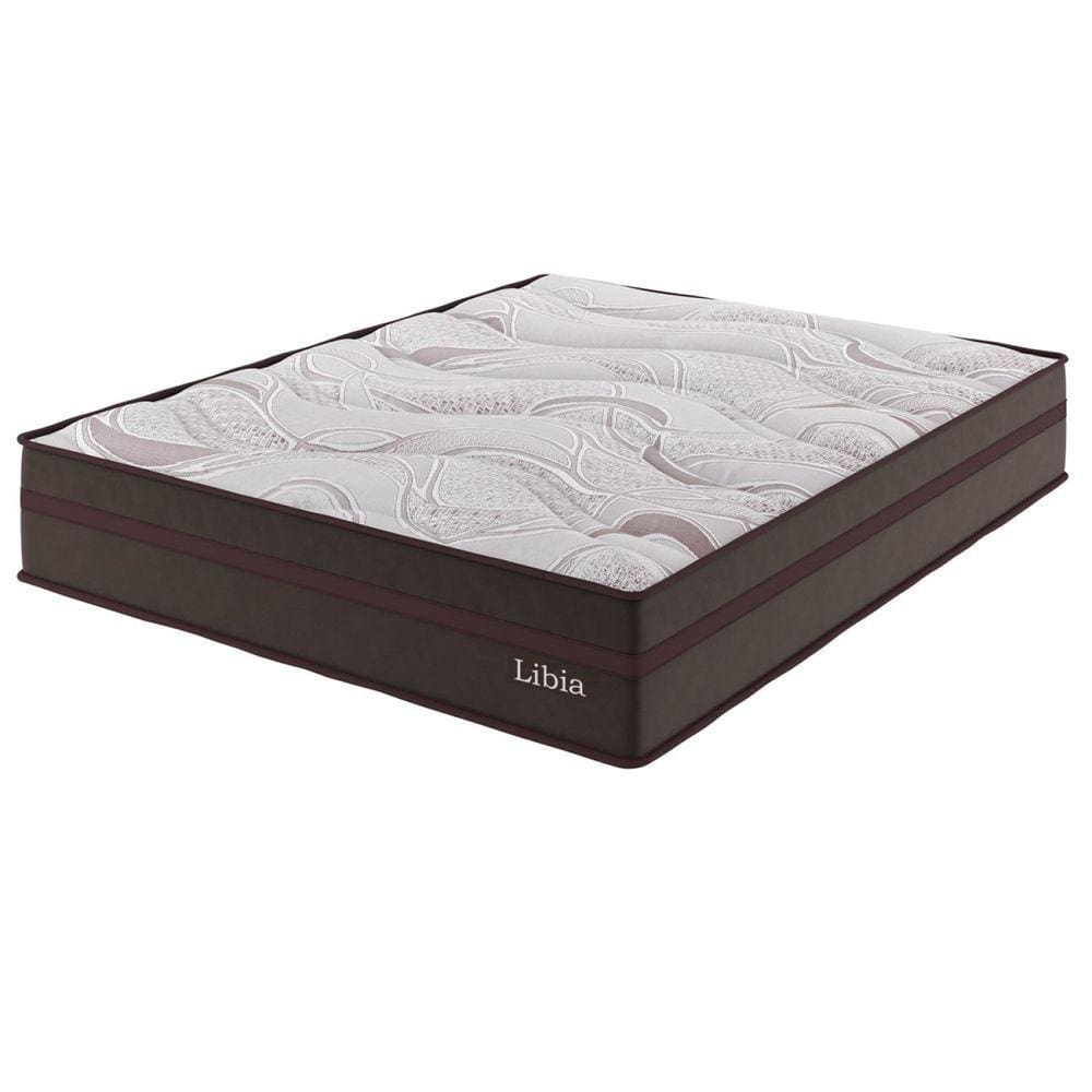 Colchão Queen Espuma 198mx158cmx30cm Ortopedico Libia Marrom