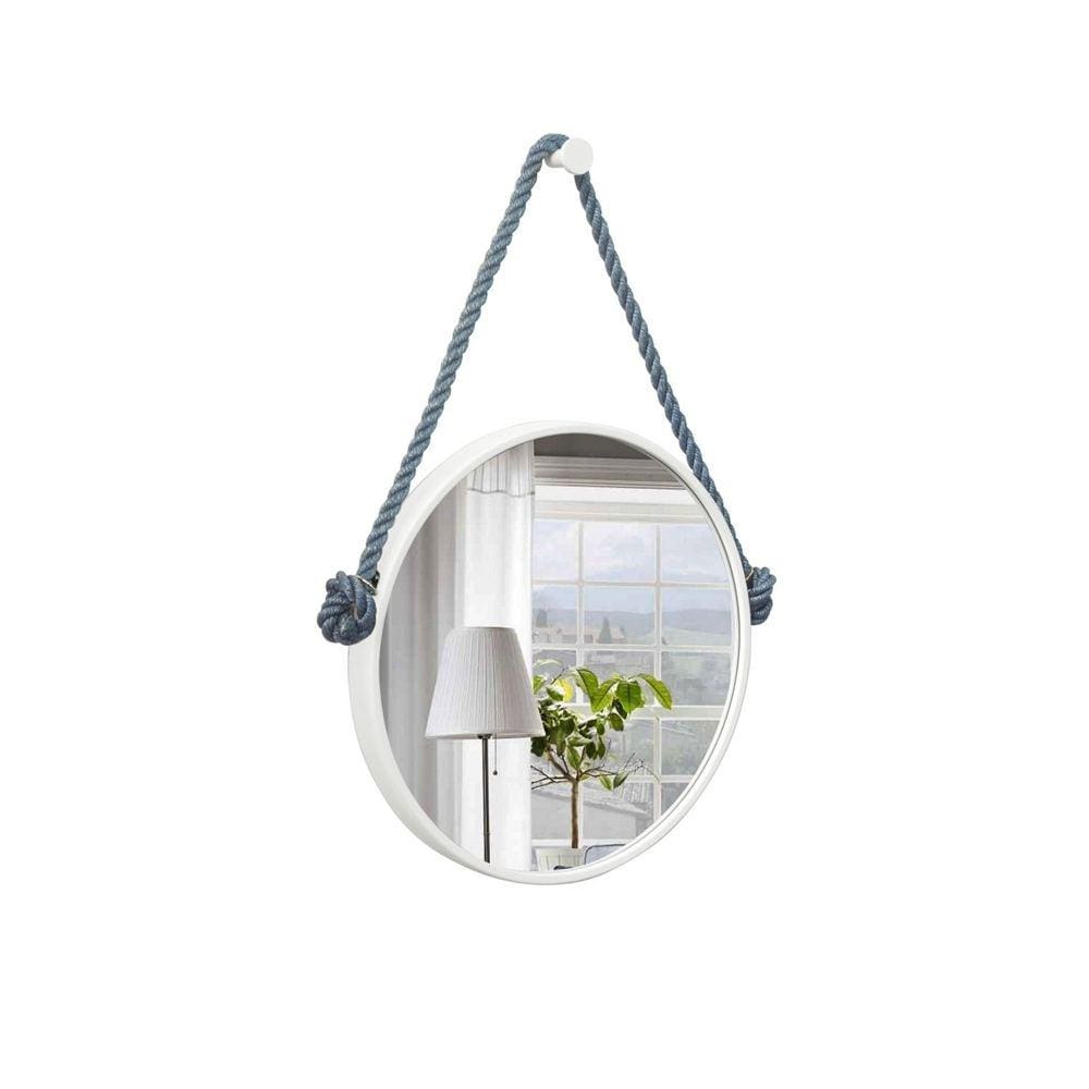 Espelho Decorativo Adnet Alça Sisal 40 cm Redondo