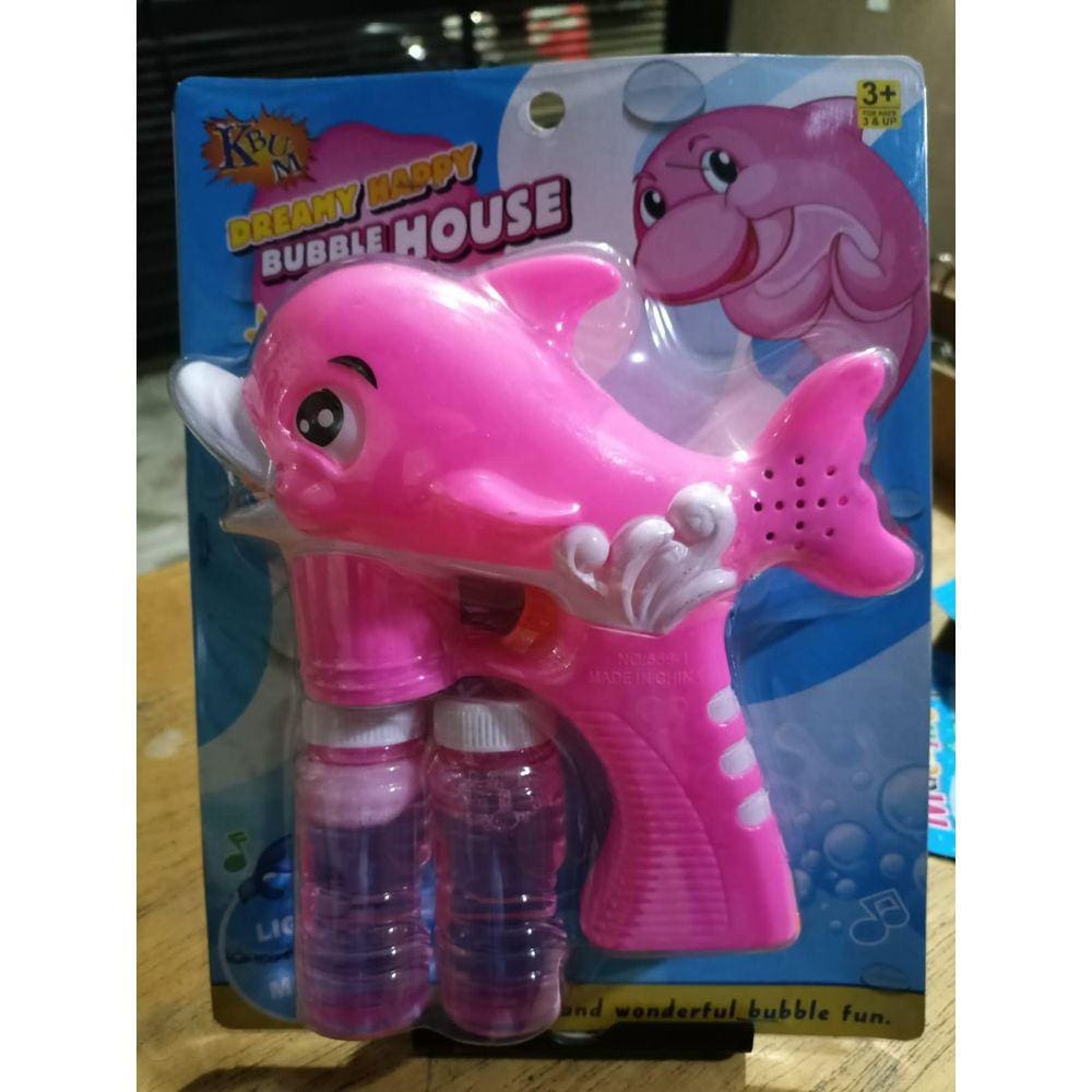 Máquina De Bolha Automática Musical Golfinho Rosa