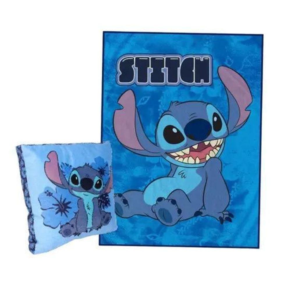 Almofada E Manta Stitch Disney Infantil -Zona Criativa