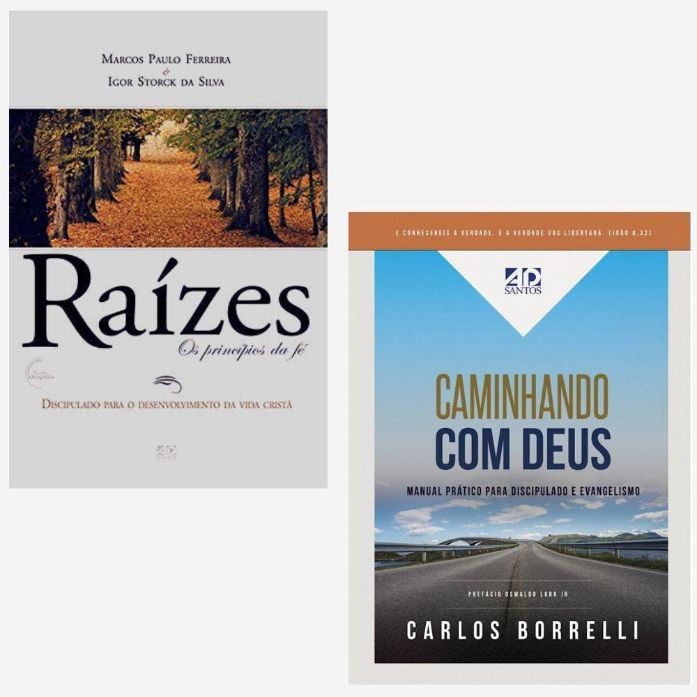 Livro Caminhando com Deus + Livro Raízes - Ad Santos Editora