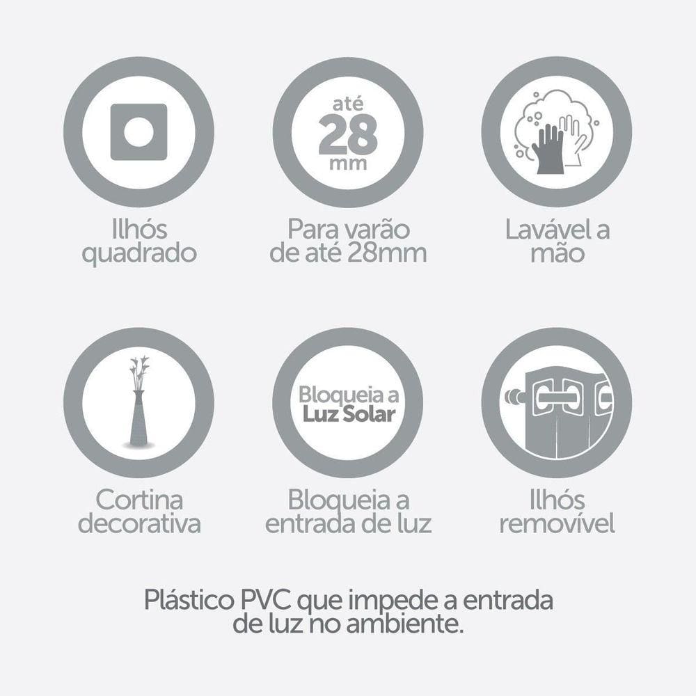 Cortina Blackout PVC 2,80m x 2,30m - Luz e Privacidade.
