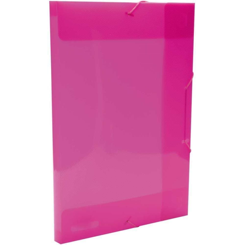 Pasta Aba Elastica Plastica Oficio 20Mm Pink Delloline