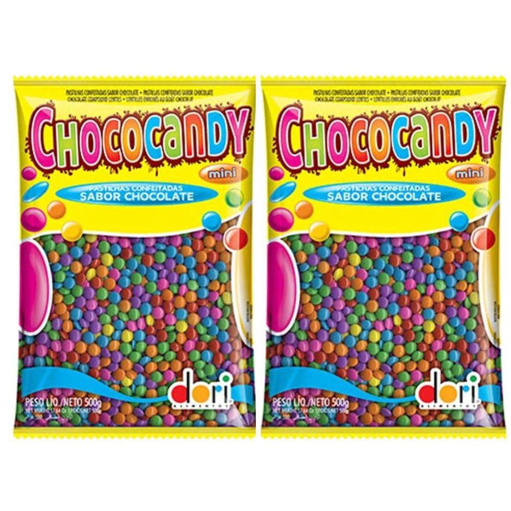 Chocolate Chococandy Colorido Dori 500g - 2 Pacotes