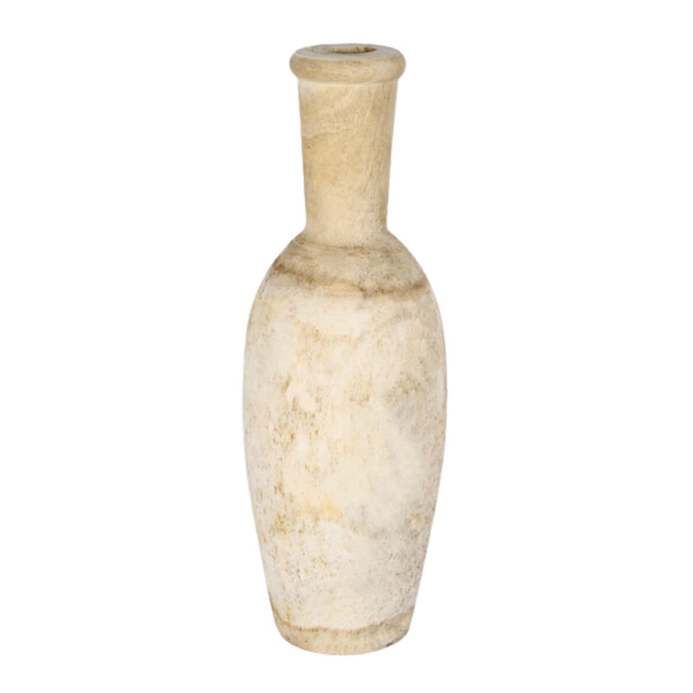 Vaso Em Madeira 41Cm Artesanal