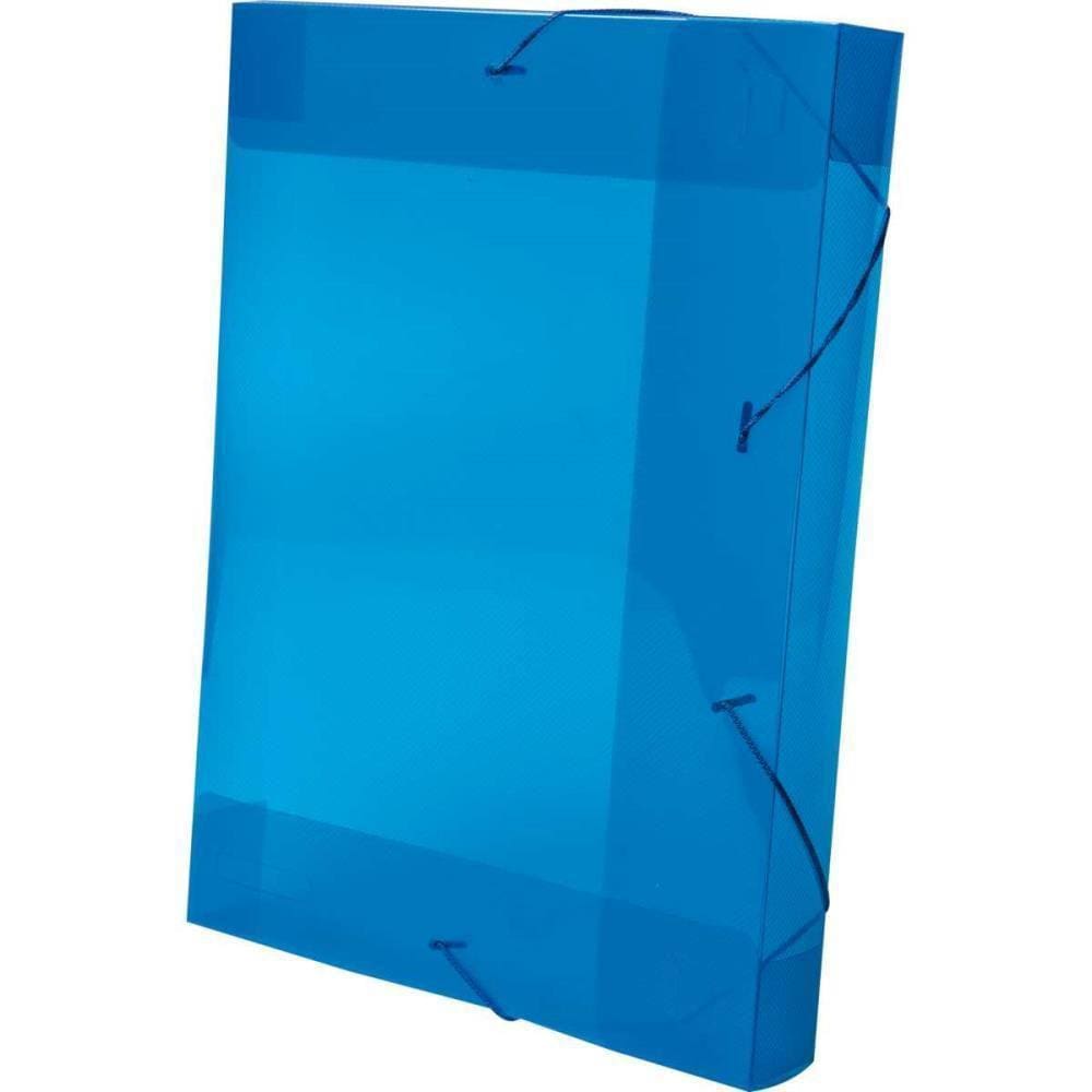 Pasta Aba Elastica Plastica Oficio 40Mm Azul Delloline