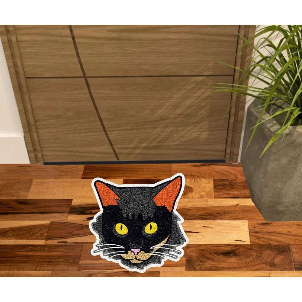 Tapete Capacho Diferenciado Gato Preto, Tapetes De Pets E Outros Animais Diferenciados.