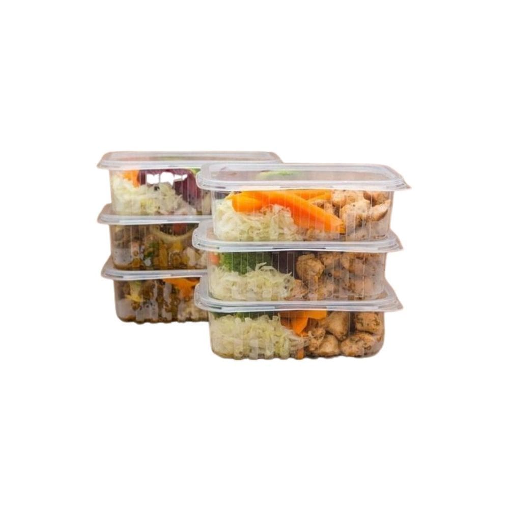 Pote Retangular 400ml Embanet - Conjunto 10 unidades