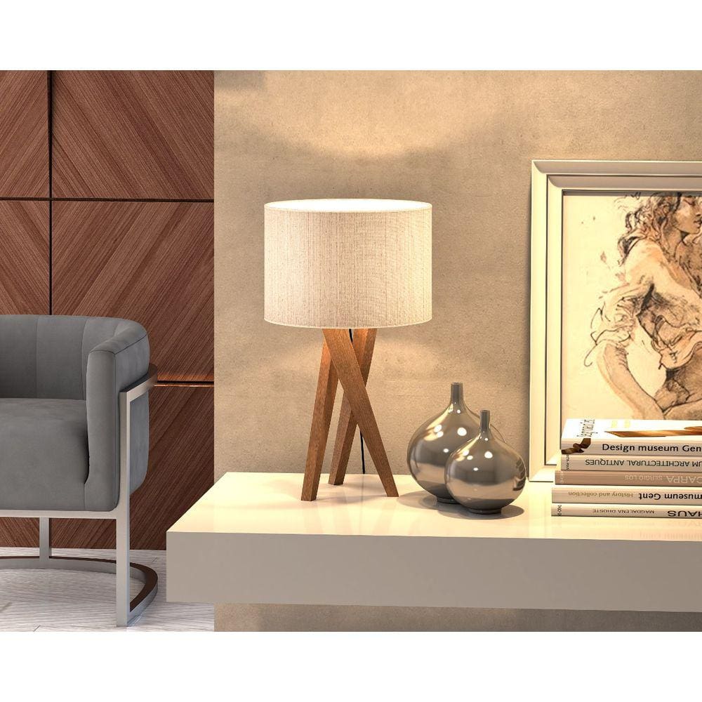 Abajur Luminária De Mesa Sala Quarto Com Cúpula Paris