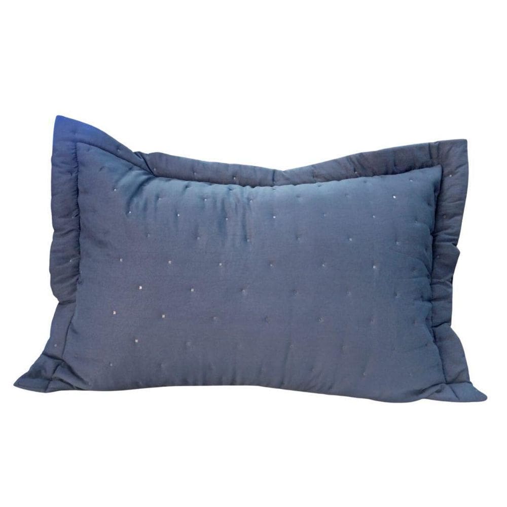 Porta Travesseiro Azul Toque de Algodão 55x80 Hedrons