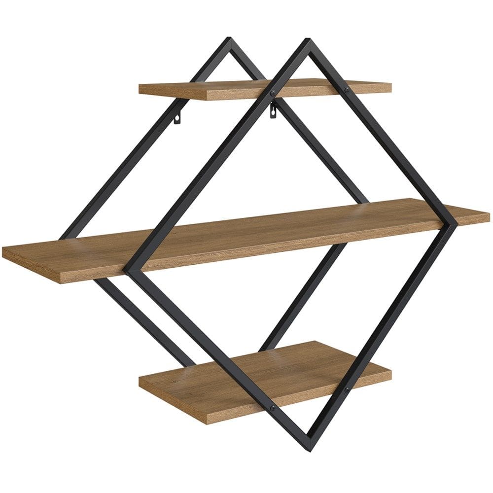 Prateleira Nicho 62 Cm Industrial Losango P1018 Preto Mell PP