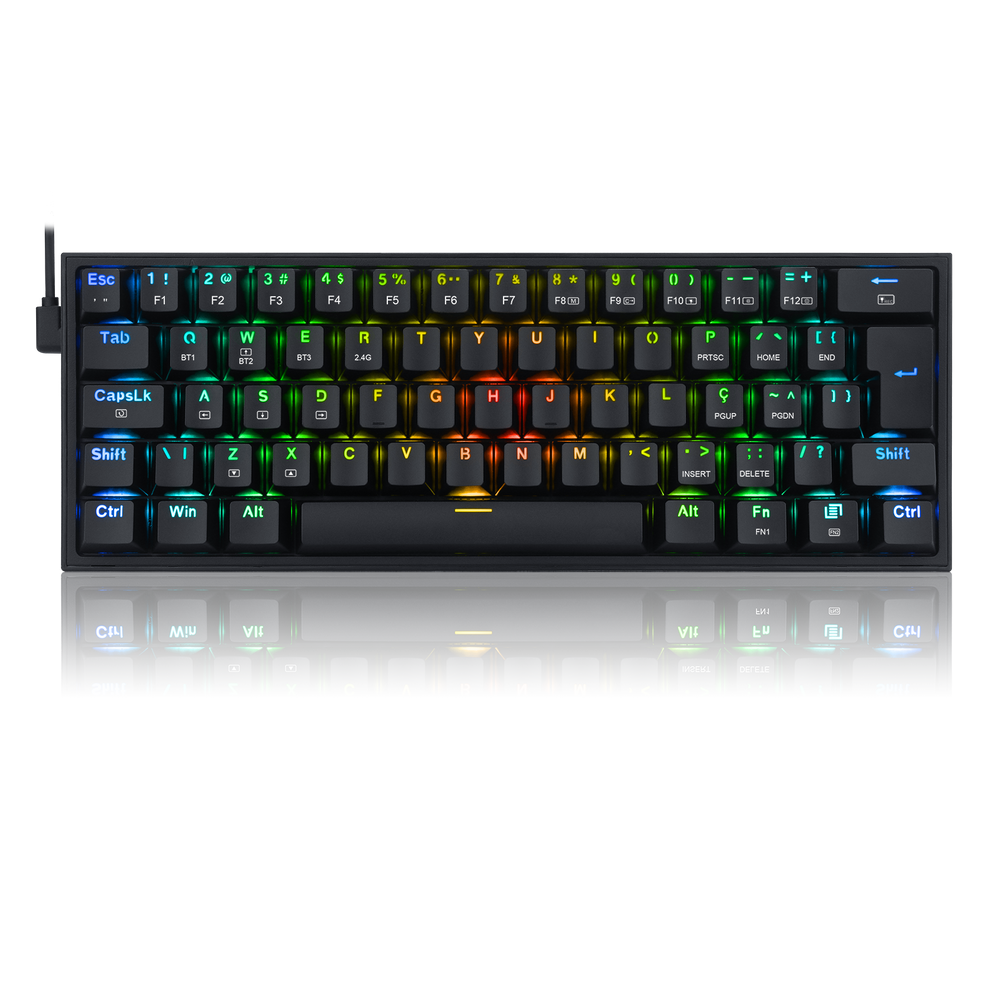 Teclado Mecanico Gamer Fizz PRO RGB Redragon Preto