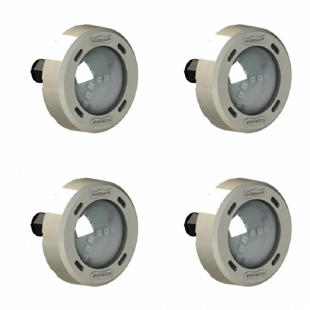 Refletor LED RGB 9w para Piscina até 25 m² 4 Unidades SODRAMAR