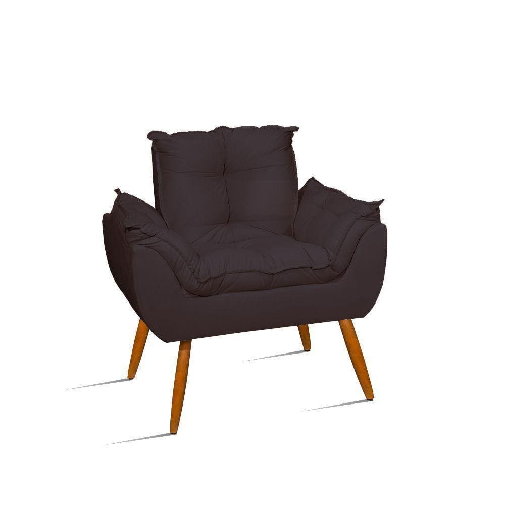 Cadeira Poltrona Decorativa Para Recepção Sala Quarto Cor:cinza