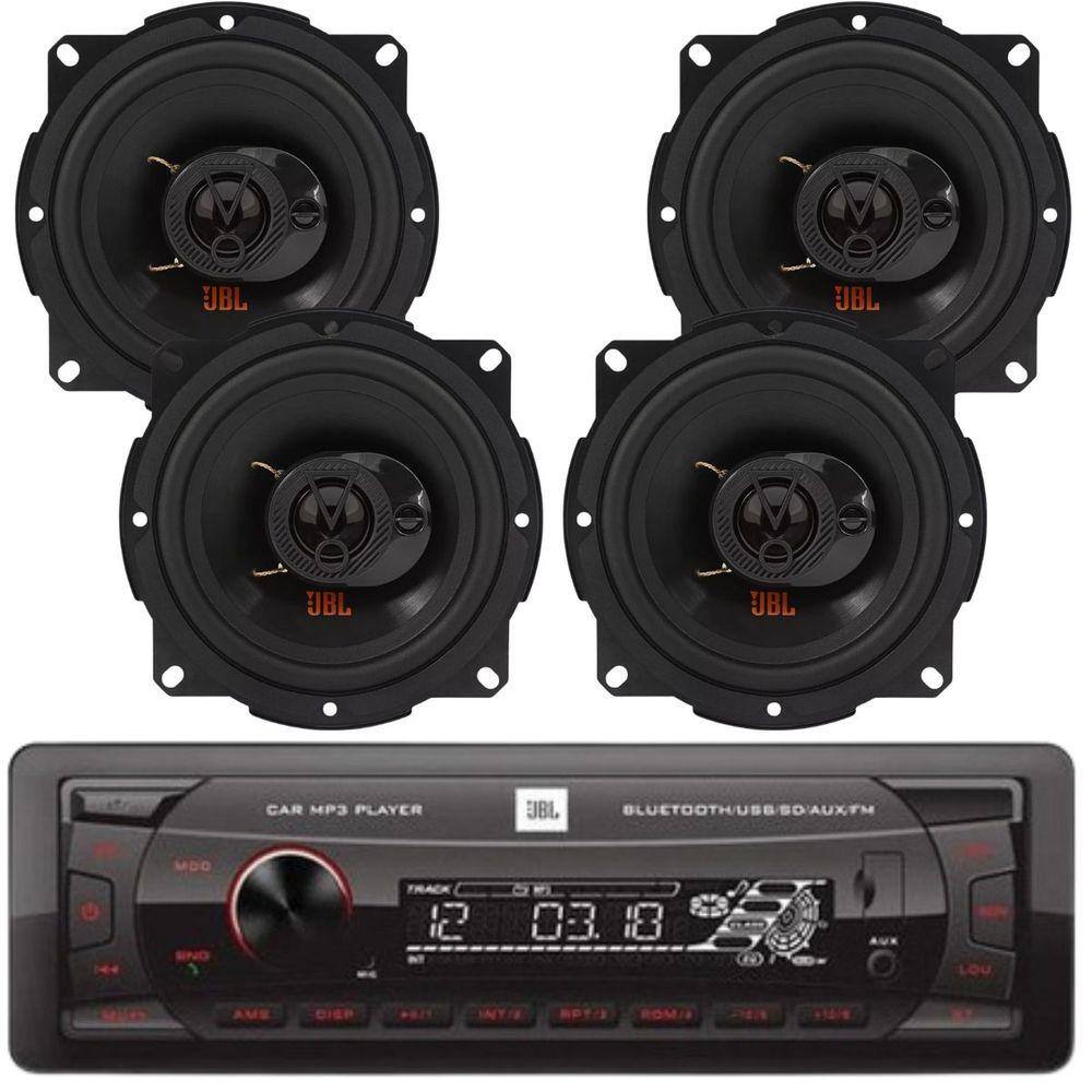 Rádio JBL Celebrity 100 Bluetooth/USB/SD/FM/Auxiliar + 4 Alto Falantes JBL 5TRFX55 - 110 Watts Rms