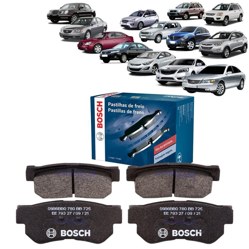 Pastilha Freio Traseira Bosch Sonata Tucson Azera Elantra Carens
