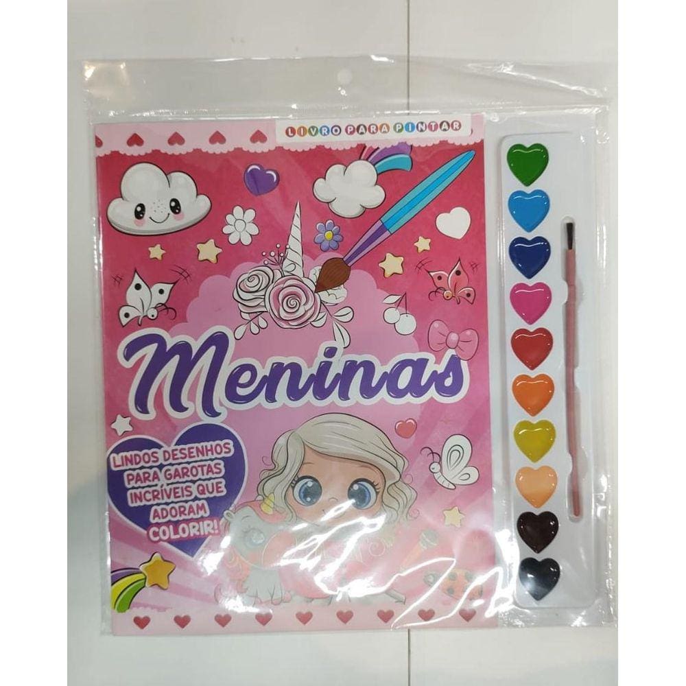 Livro de Pintura com Aquarela Meninas 2020