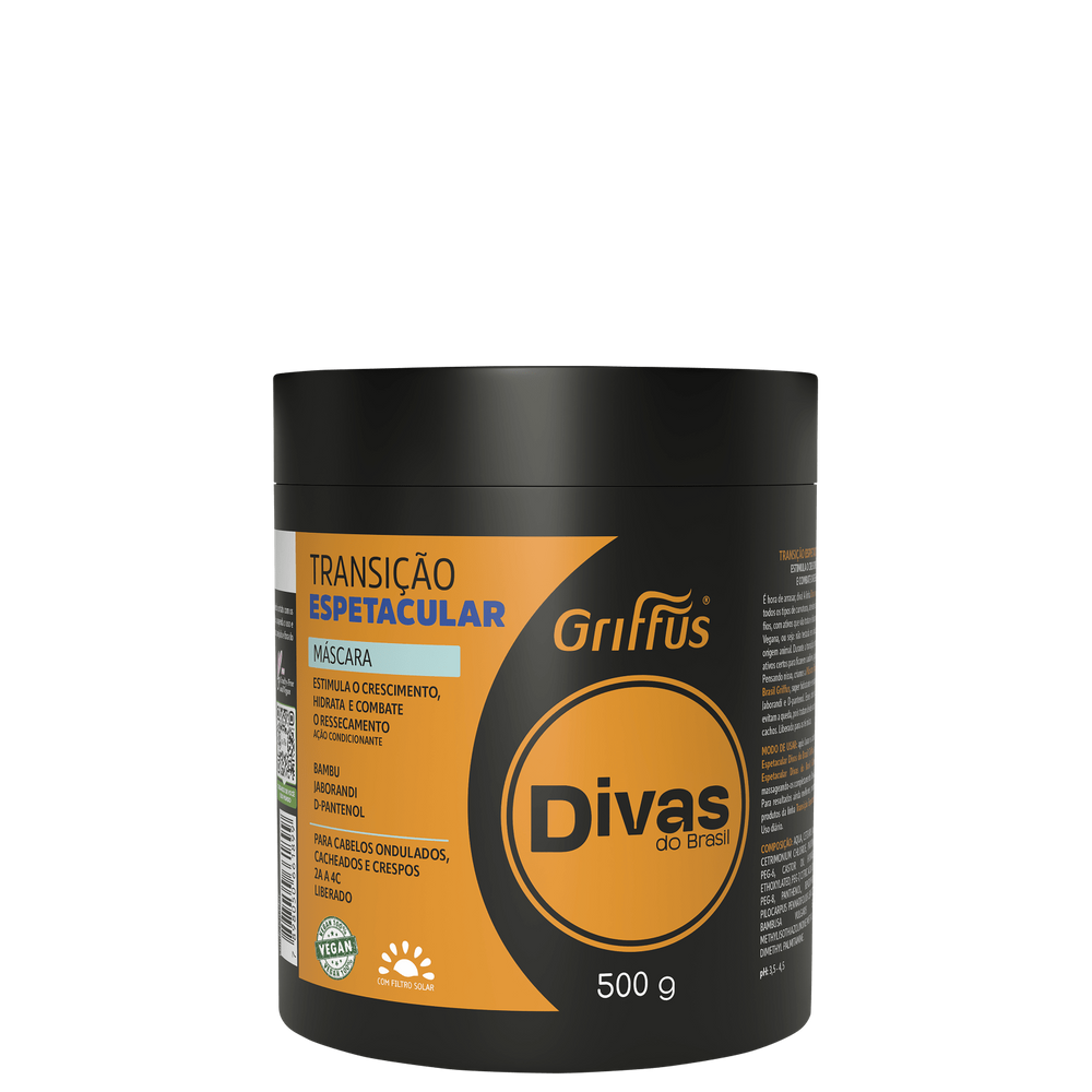Griffus Divas do Brasil Transição Espetacular - Máscara Capilar 500g