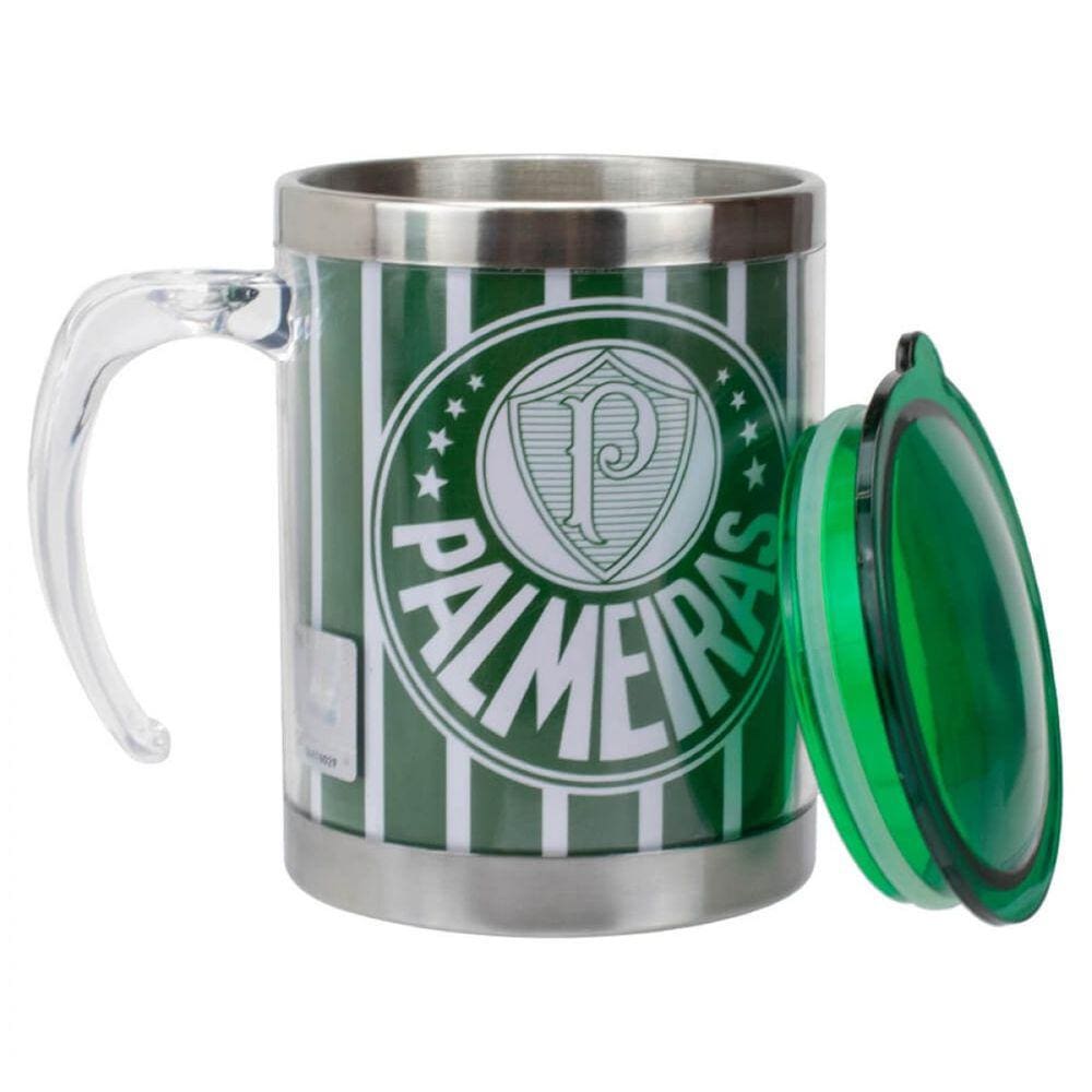 Caneca Palmeiras Térmica 450 ML - QH004F-3