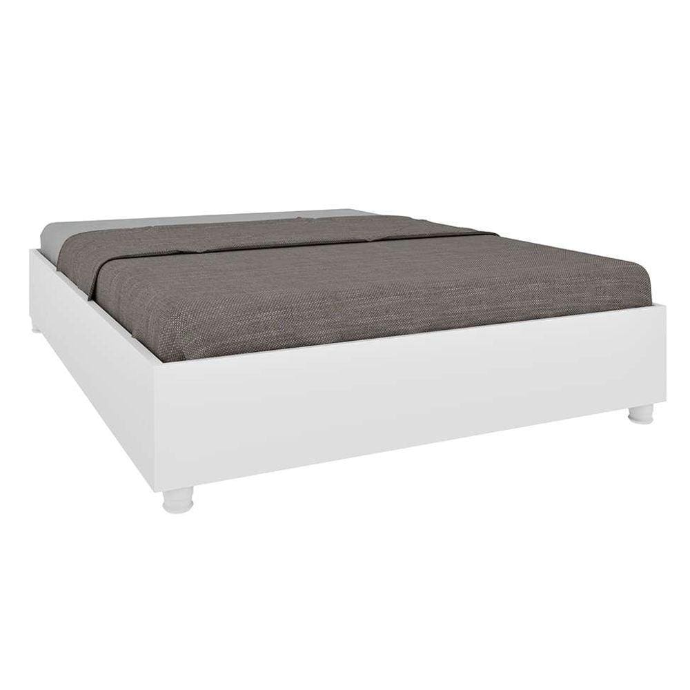 base para cama box queen mônaco (35x164x203 cm) neve