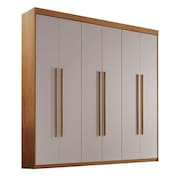 guarda-roupa casal xangai 6 pt 2 gv imbuia e off white
