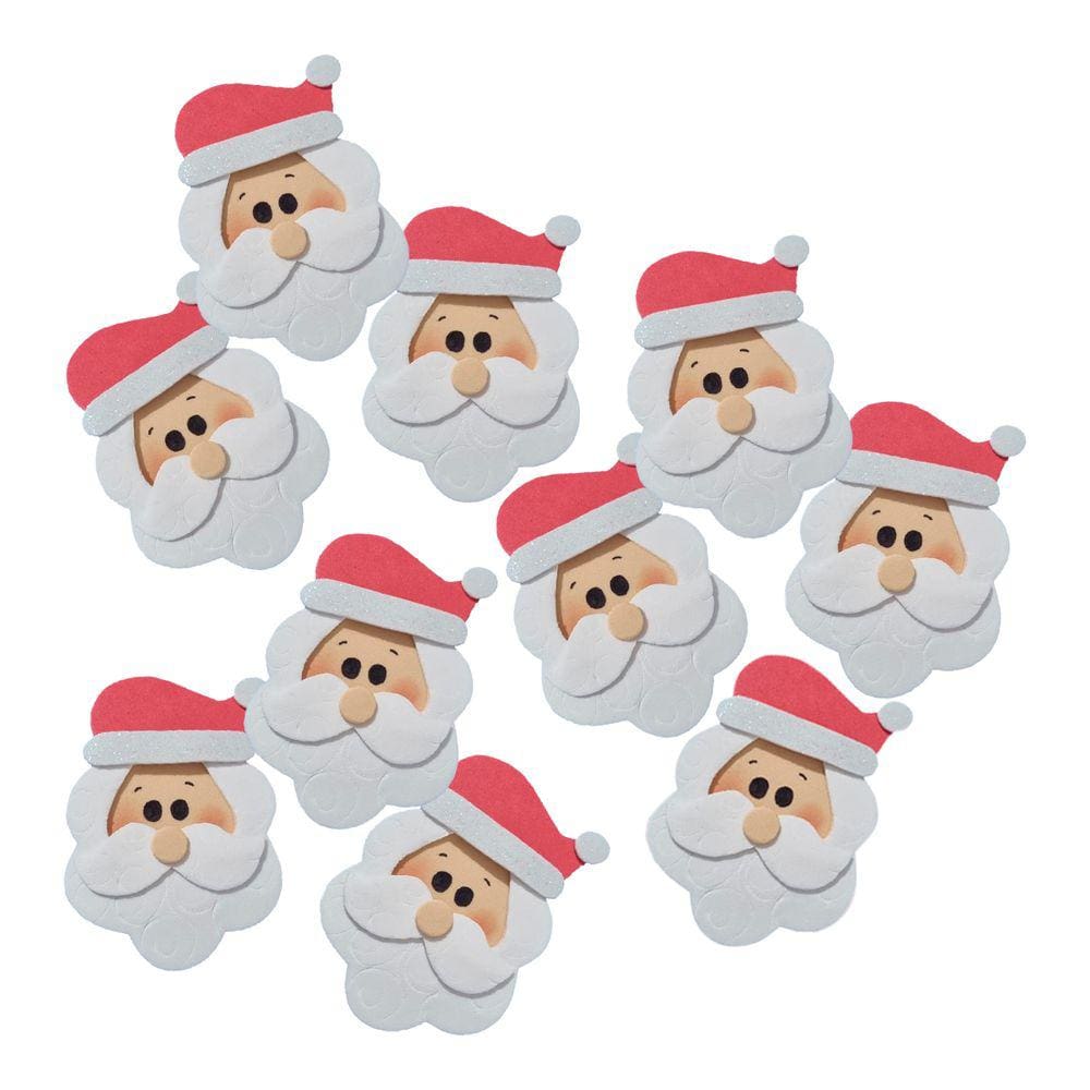 Kit Tags Apliques 10 unidades Papai Noel Natal