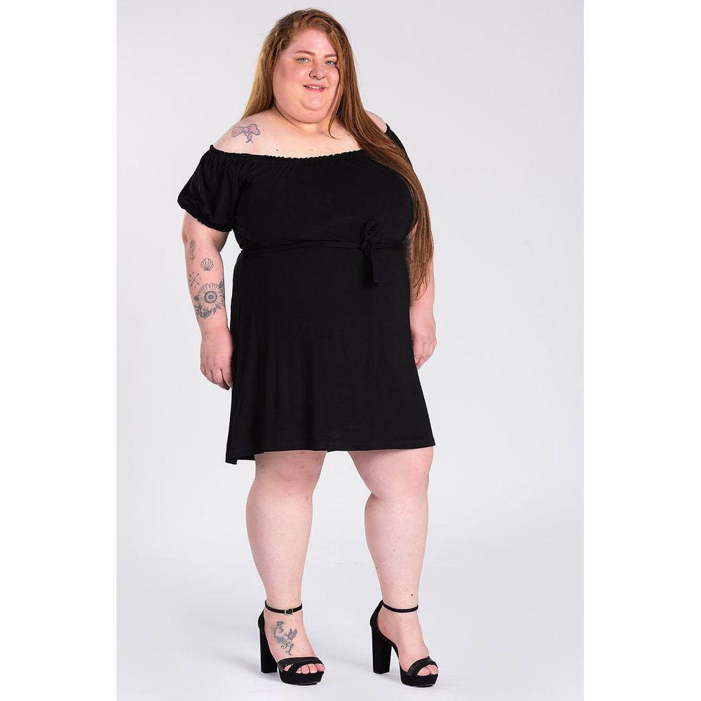 Vestido Feminino Ciganinha Plus Size Visco Amarração - Serena