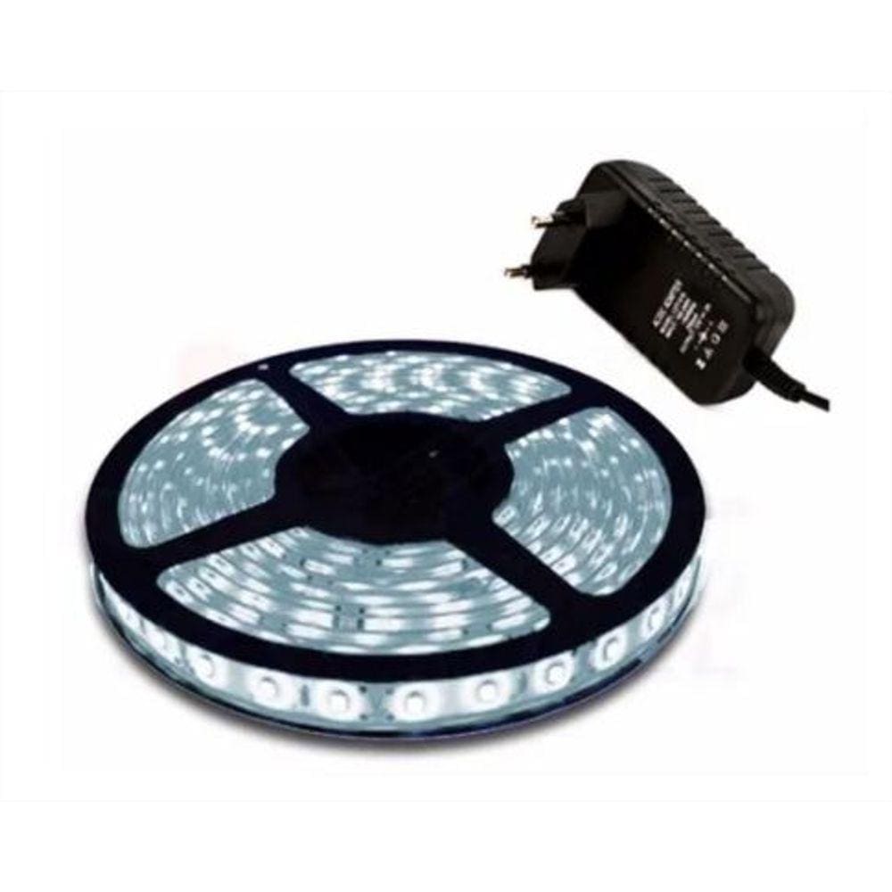 Fita Led 5050 5m Prova D`água Oferta Multiuso Branco Frio